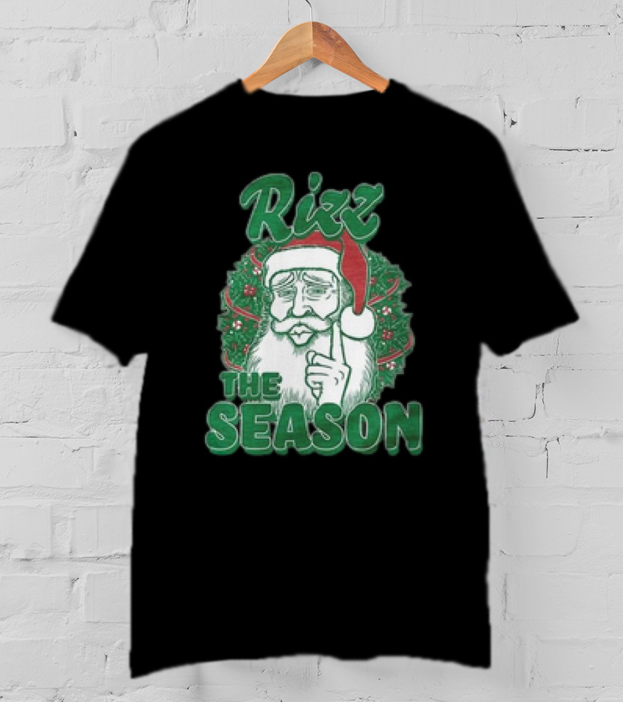 Rizz The Season Christmas Santa Benson Meme T-Shirt