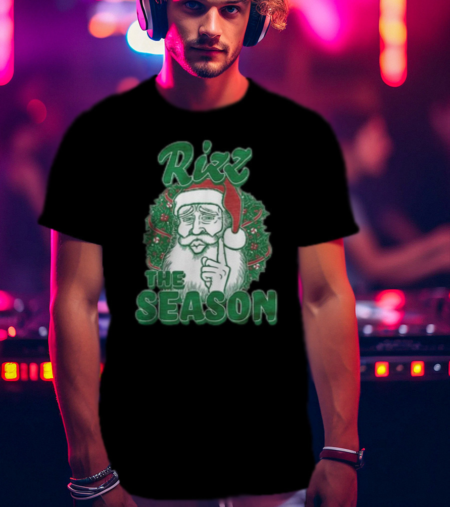Rizz The Season Christmas Santa Benson Meme T-Shirt