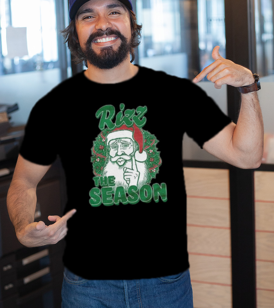 Rizz The Season Christmas Santa Benson Meme T-Shirt