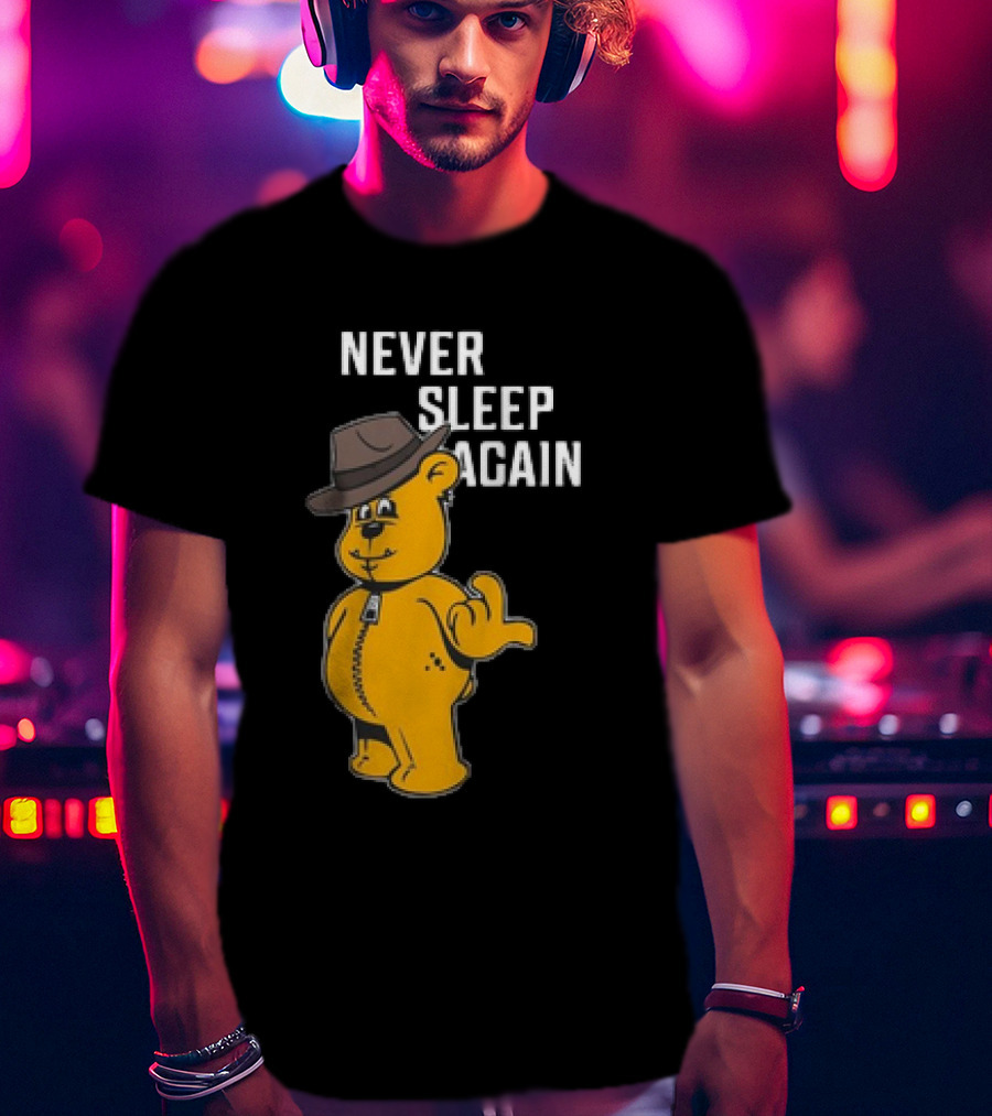Never Sleep Again Zwart Wanna Play Nightmare Teddy Bear T-Shirt