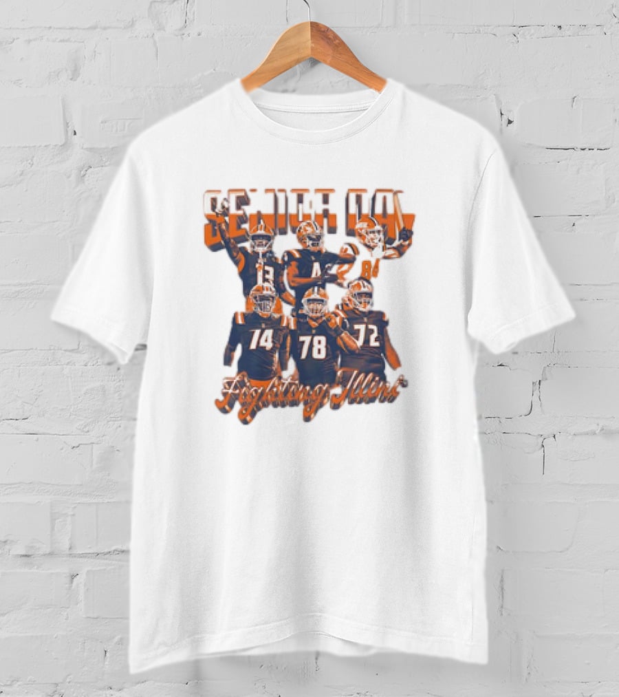 Senior Day Fighting Illini Players Illinois Football T-Shirt