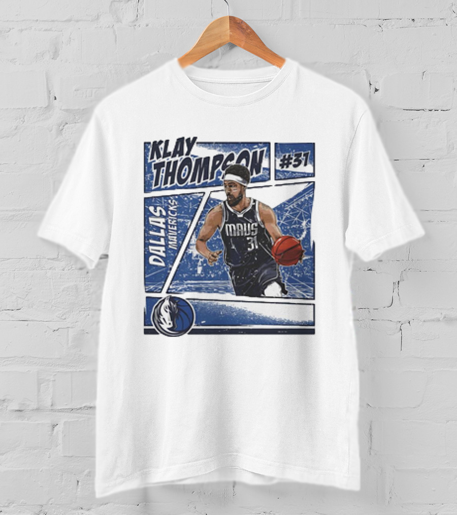 Klay Thompson Dallas Mavericks #31 NBA Basketball Comic Vintage T-Shirt