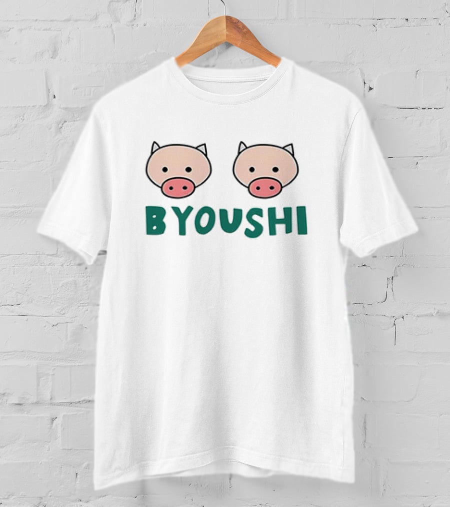 BYOUSHI Pig Faces Duo T-Shirt