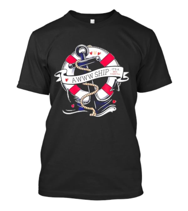 Awww Ship It's A 2025 Couple Trip Matching Vacations T-Shirt
