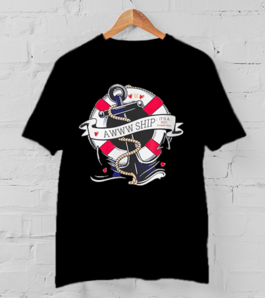 Awww Ship It's A 2025 Couple Trip Matching Vacations T-Shirt