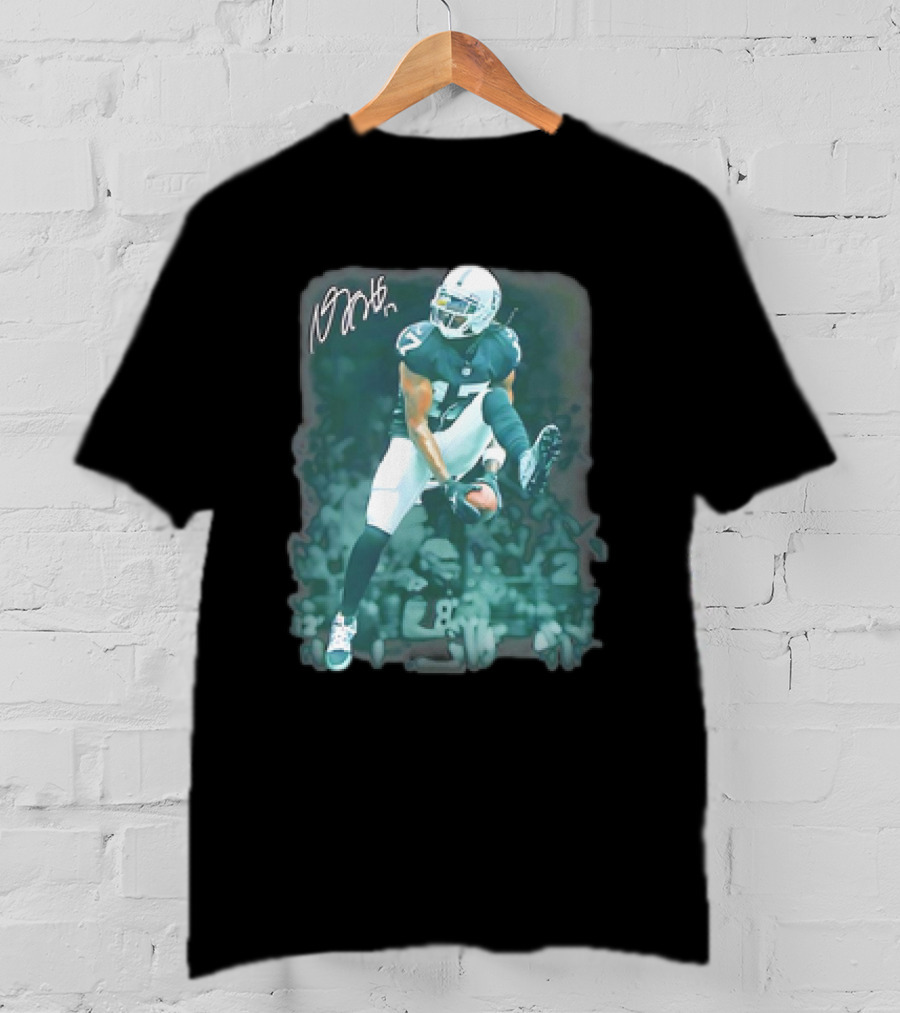 Davante Lavell Adams Leap For Glory Signature 17 Player Action Football T-Shirt
