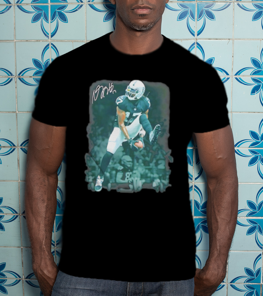 Davante Lavell Adams Leap For Glory Signature 17 Player Action Football T-Shirt