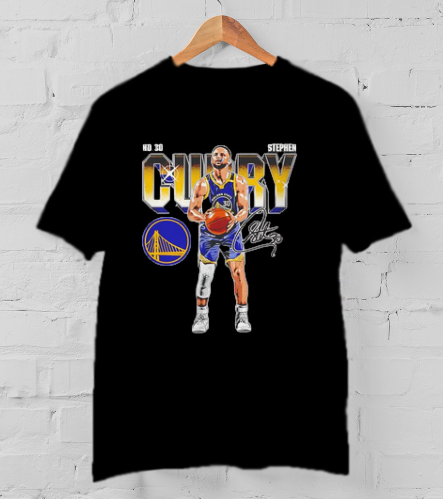 Stephen Curry No 30 Golden State Warriors NBA Signature Vintage Basketball T-Shirt