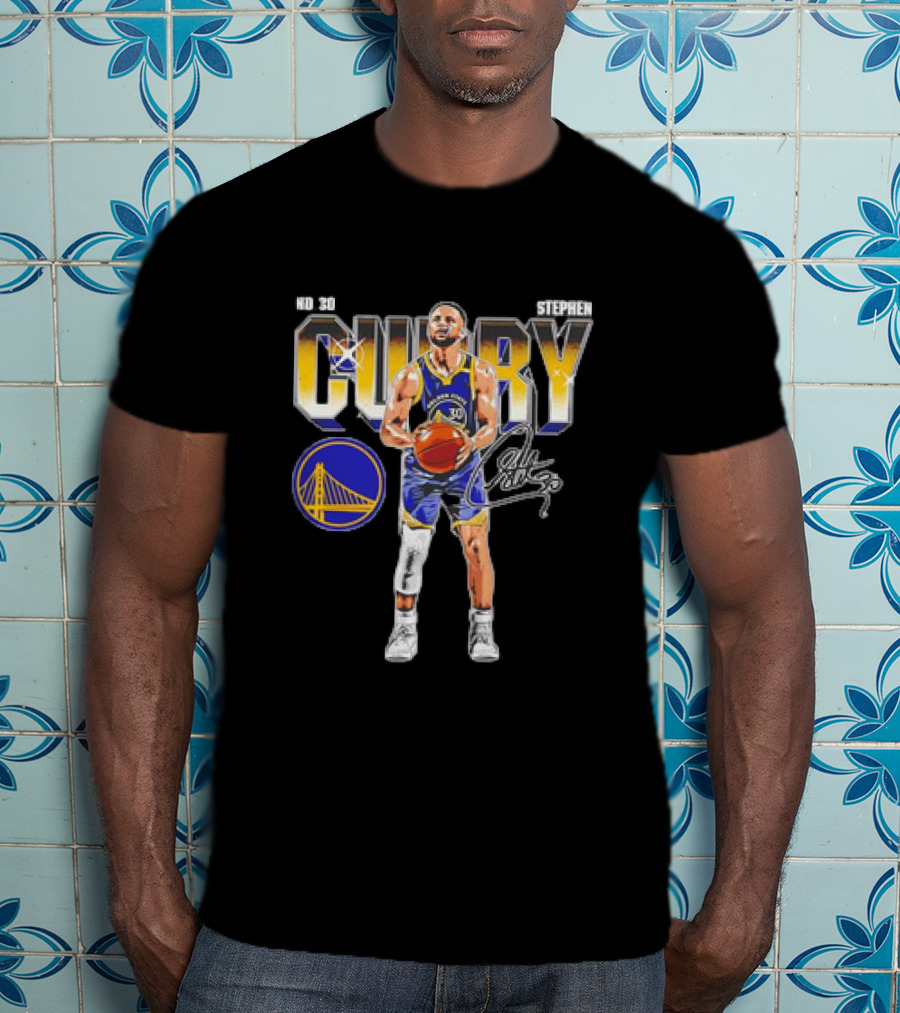 Stephen Curry No 30 Golden State Warriors NBA Signature Vintage Basketball T-Shirt
