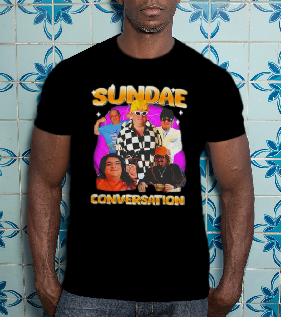 Sundae Conversation Glenny Balls Vibrant Group Montage T-Shirt