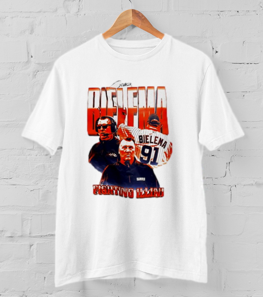 Coach Bielema 91 Fighting Illini T-Shirt