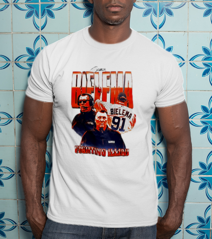 Coach Bielema 91 Fighting Illini T-Shirt