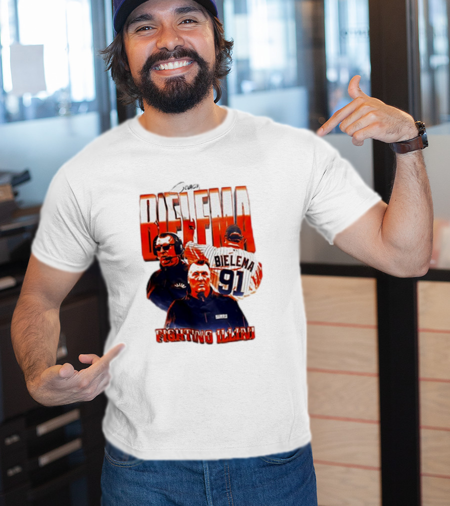 Coach Bielema 91 Fighting Illini T-Shirt