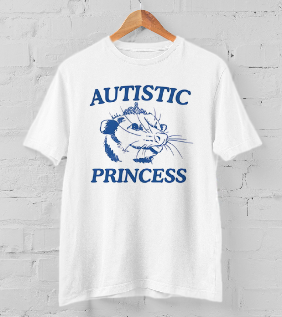 Autistic Princess Possum Drawing With Tiara T-Shirt