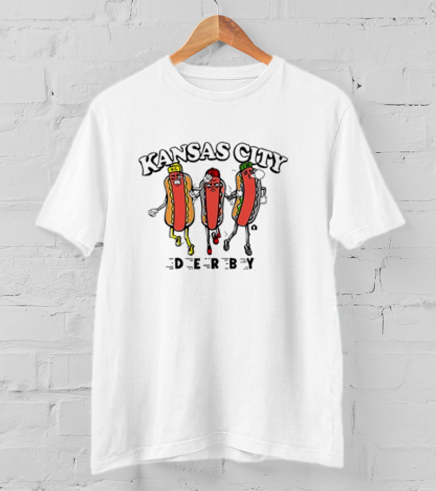 Kansas City Derby Hot Dog Trio Racing Fun T-Shirt