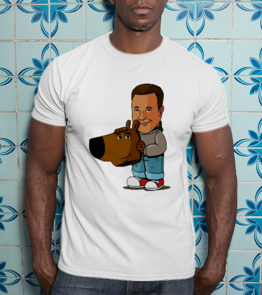 Kevin James Chill Guy Meme With Cartoon Style Scooby-Doo Head T-Shirt