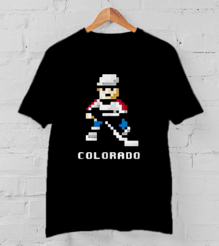Colorado Pixel Hockey Player 8-Bit T-Shirt
