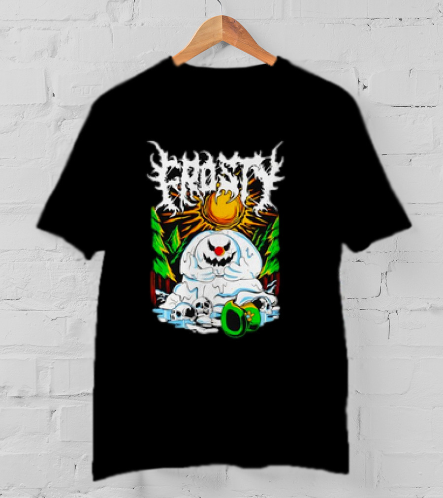 Frosty Melting Under The Sun With Skulls And Pine Trees T-Shirt