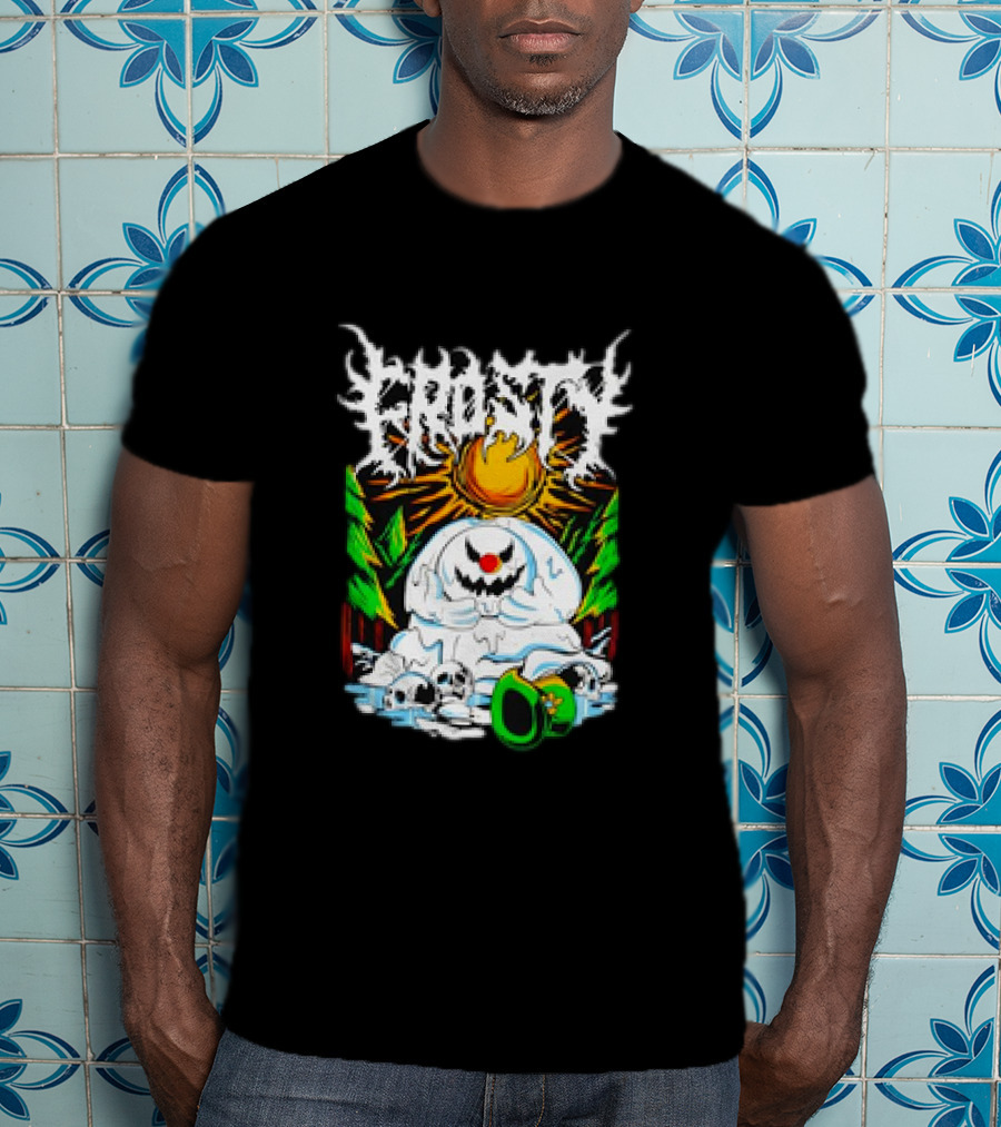 Frosty Melting Under The Sun With Skulls And Pine Trees T-Shirt