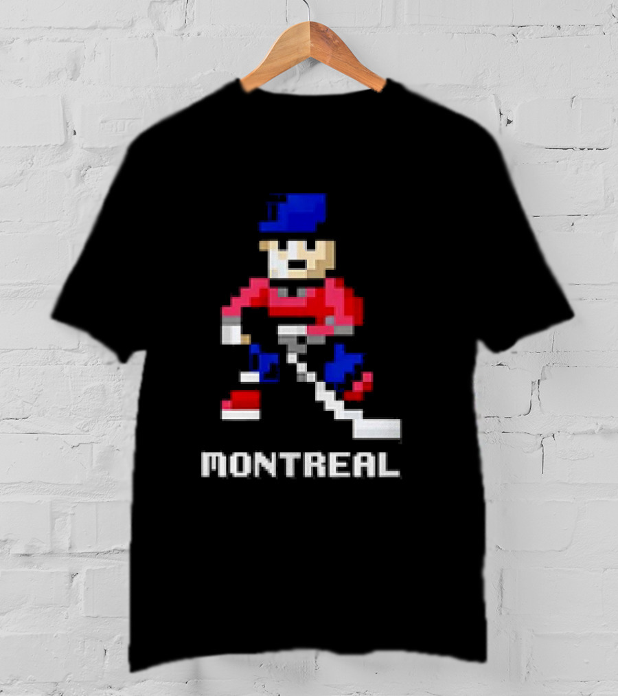 Montreal 8-Bit Hockey Player T-Shirt