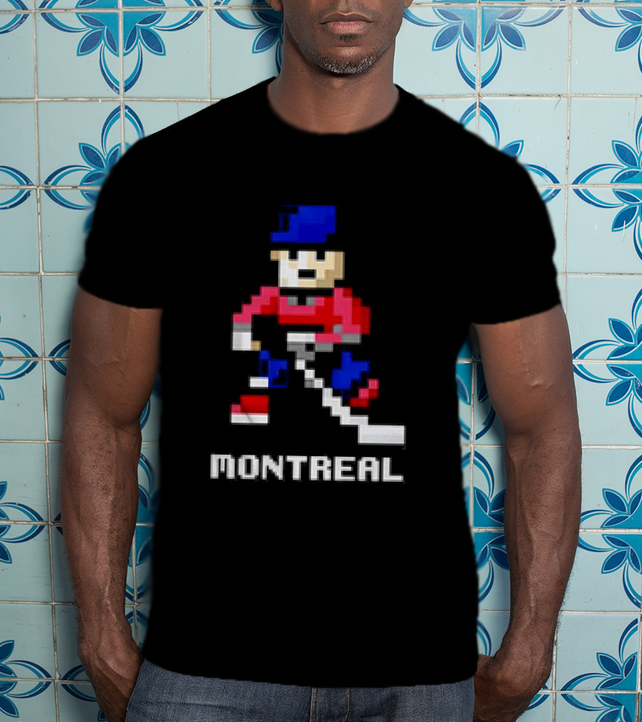 Montreal 8-Bit Hockey Player T-Shirt