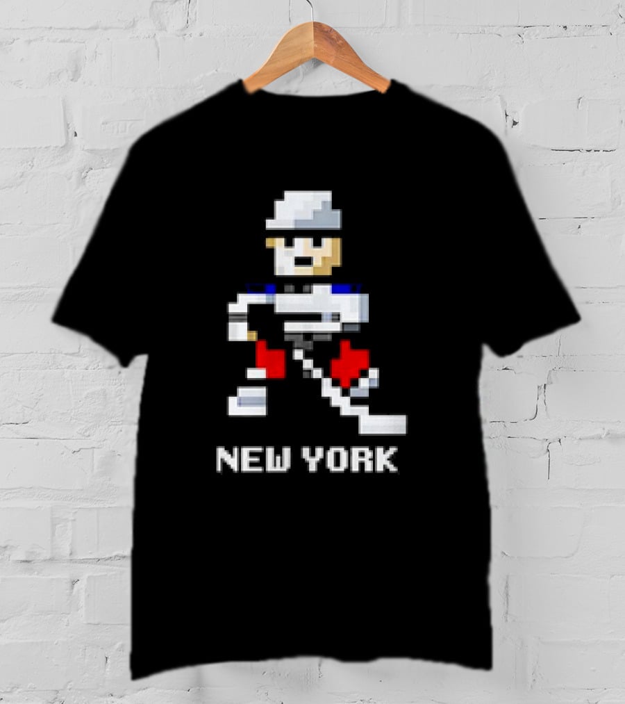 New York 8-bit Hockey Player T-Shirt