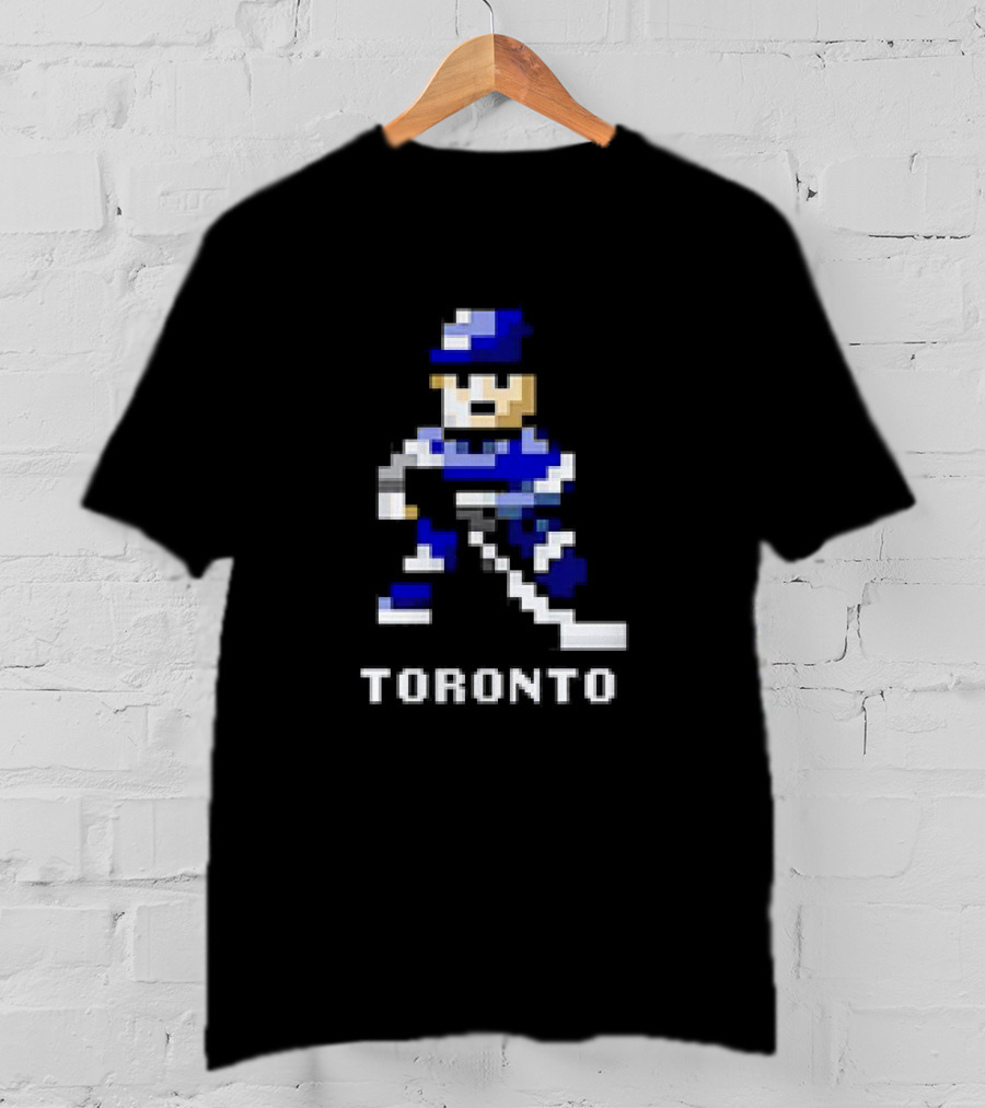 Toronto Bay 8-Bit Hockey Pixel Player T-Shirt