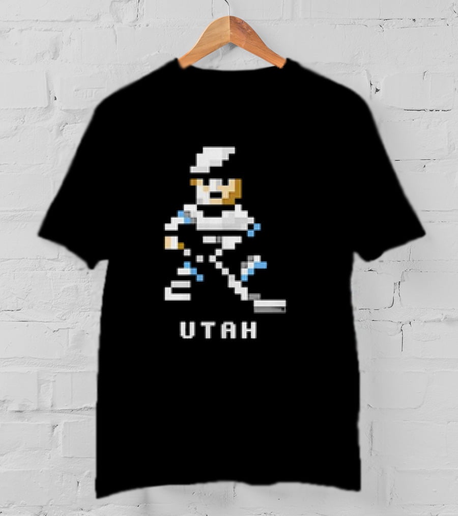 Utah Hockey 8 Bit Pixel T-Shirt