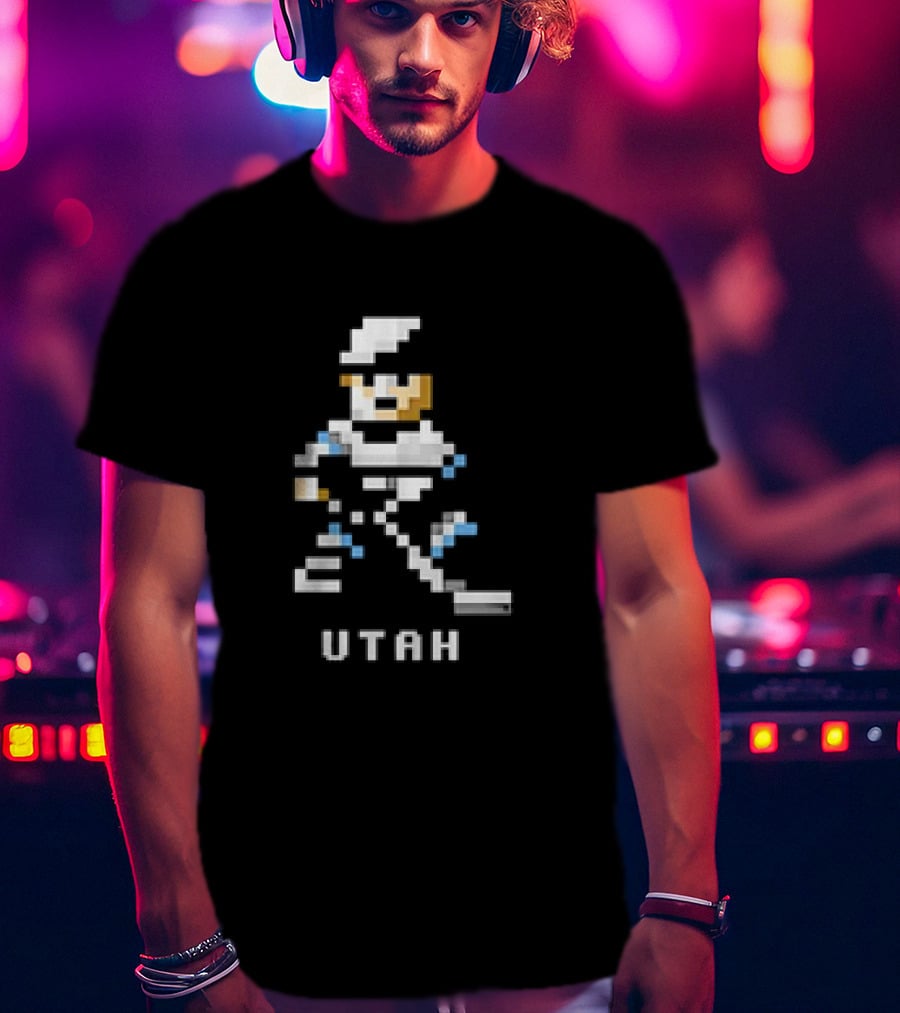 Utah Hockey 8 Bit Pixel T-Shirt