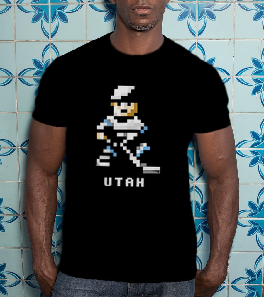 Utah Hockey 8 Bit Pixel T-Shirt