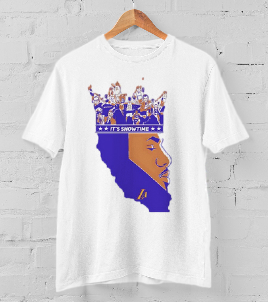 Lebron James It's Showtime Los Angeles Lakers Crown California T-Shirt