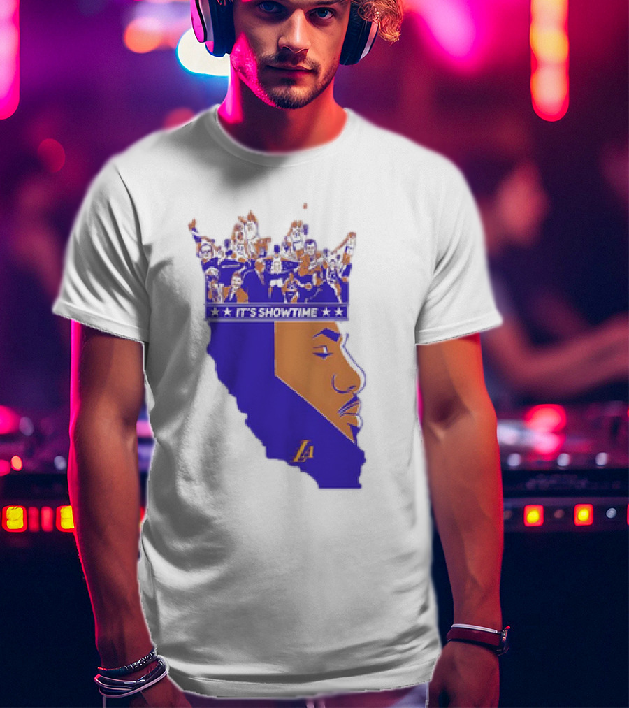 Lebron James It's Showtime Los Angeles Lakers Crown California T-Shirt