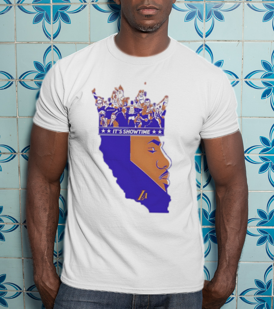 Lebron James It's Showtime Los Angeles Lakers Crown California T-Shirt