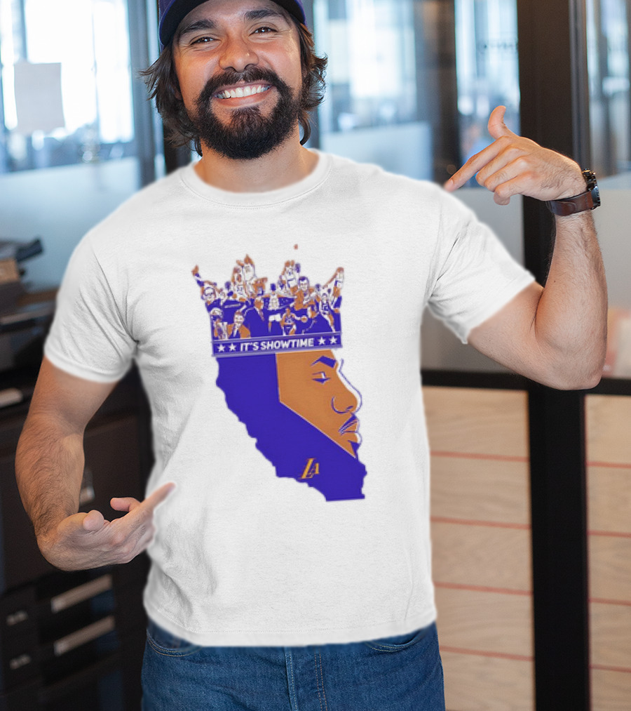 Lebron James It's Showtime Los Angeles Lakers Crown California T-Shirt