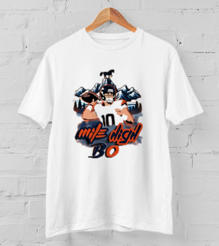 Mile High BO Football Mountains Number 10 T-Shirt