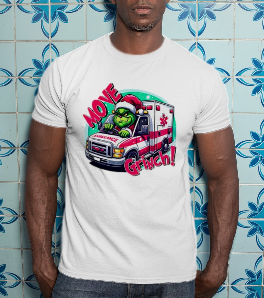 MOVE Grinch Christmas Ambulance Driver T-Shirt