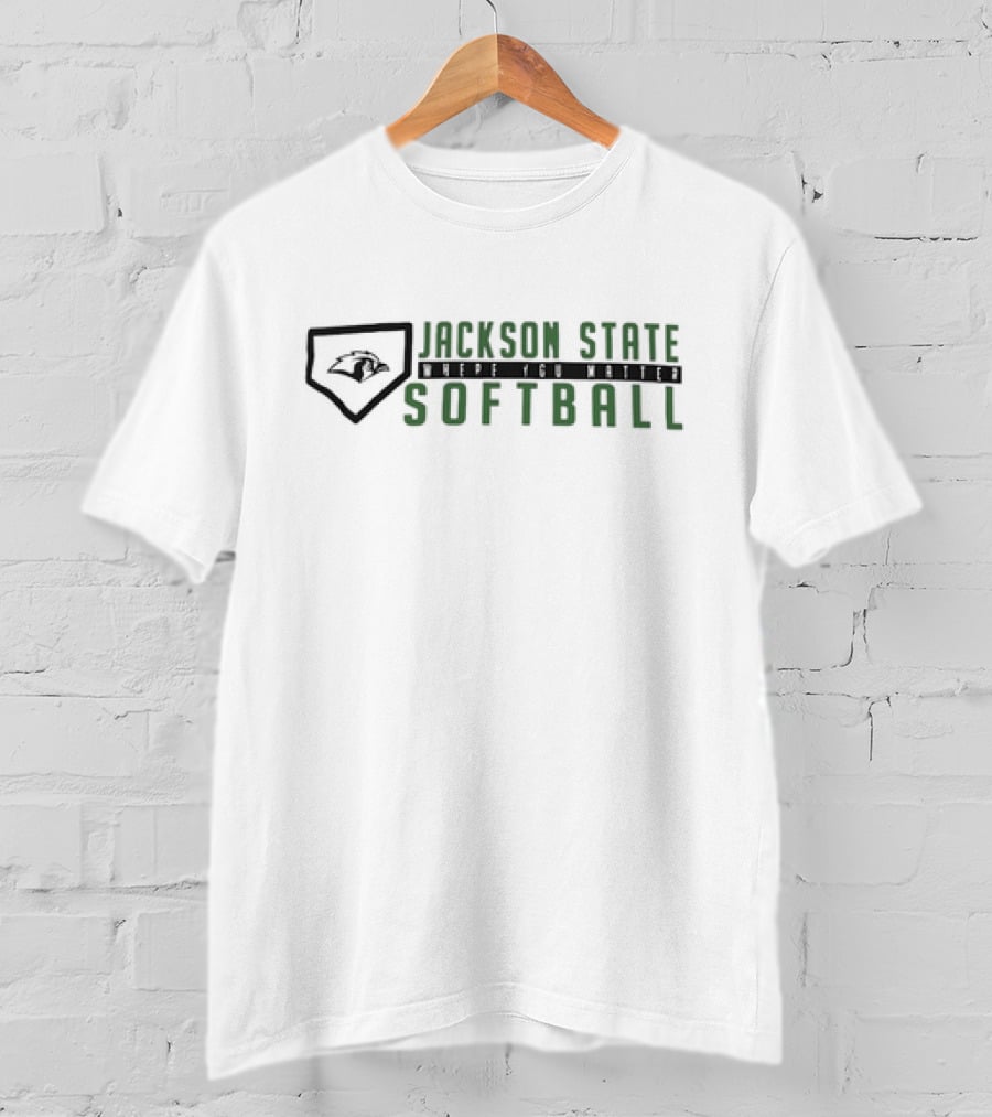 Jackson State Softball Where You Matter Team Spirit Emblem T-Shirt