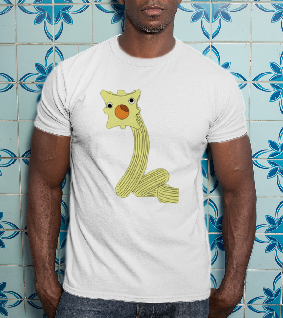 The Worm Classic Cartoon Character With Yellow Star-Shaped Head And Orange Circle Mouth T-Shirt