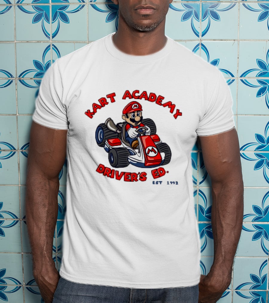 Kart Academy Driver's Ed Mario Kart Est 1992 T-Shirt
