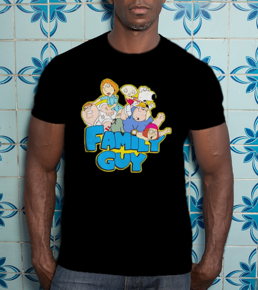 Family Guy Classic Cartoon Characters Fight Scene Vintage T-Shirt