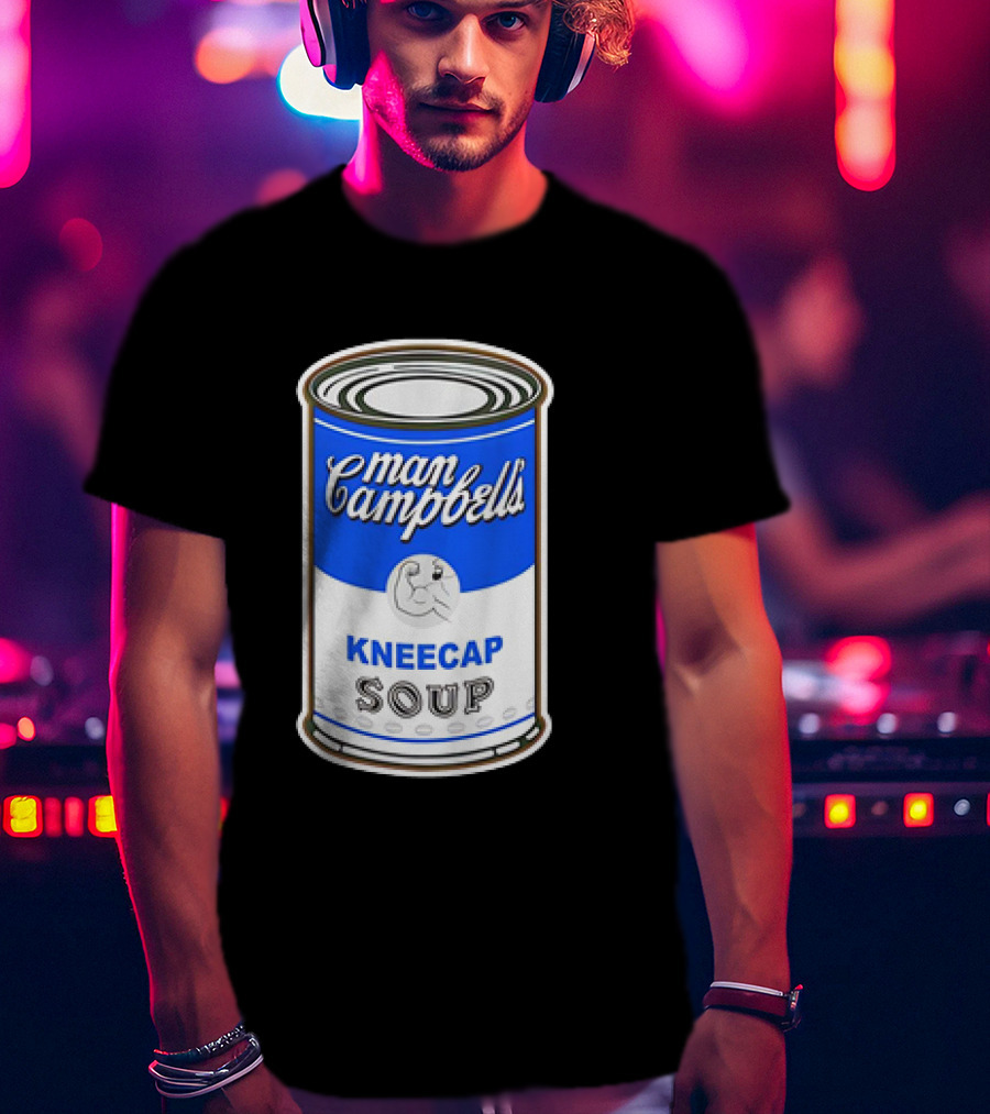 Man Campbell’s Vintage Kneecap Soup Can T-Shirt