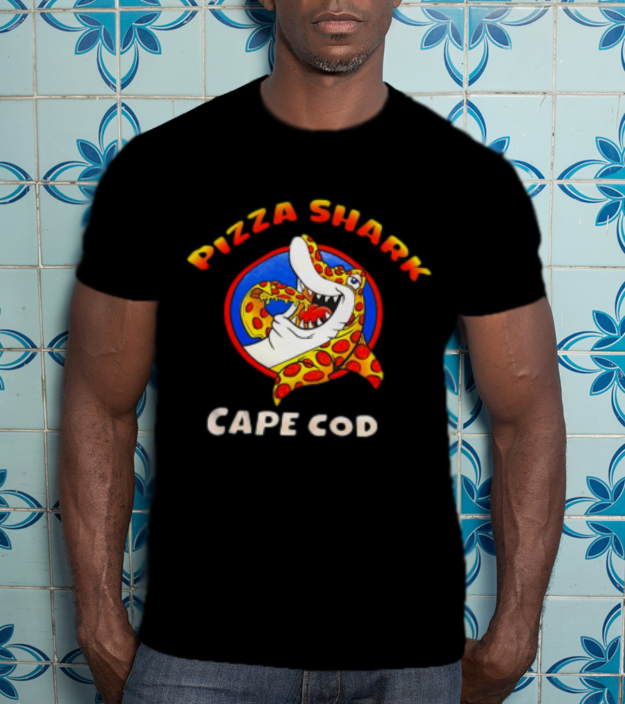 Pizza Shark Cape Cod Unique Pizza-Loving Shark Adventure T-Shirt