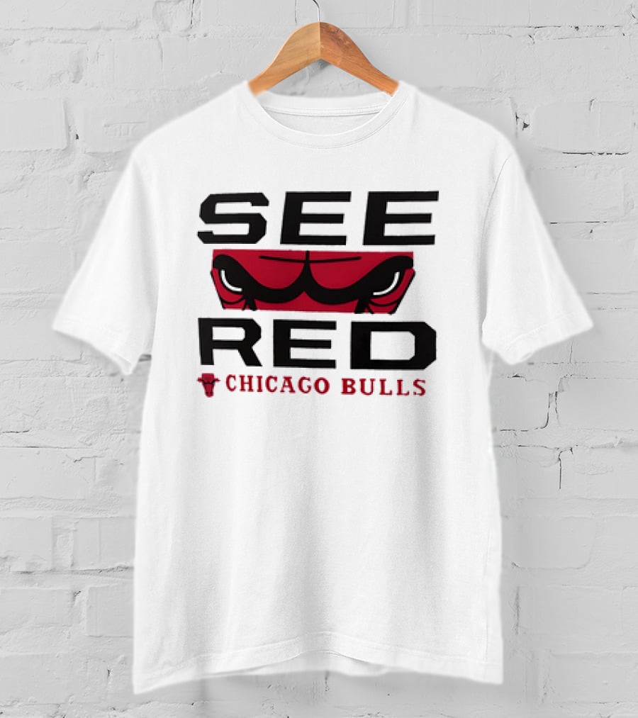 See Red Chicago Bulls T-Shirt