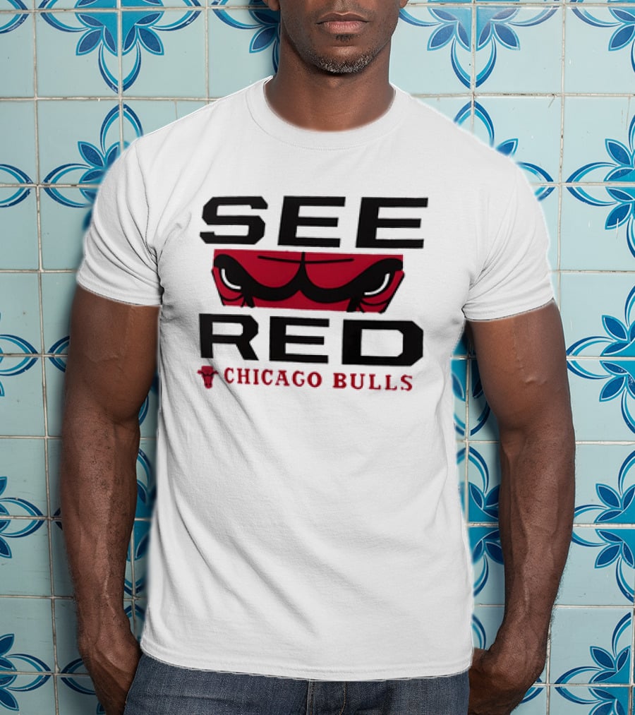 See Red Chicago Bulls T-Shirt