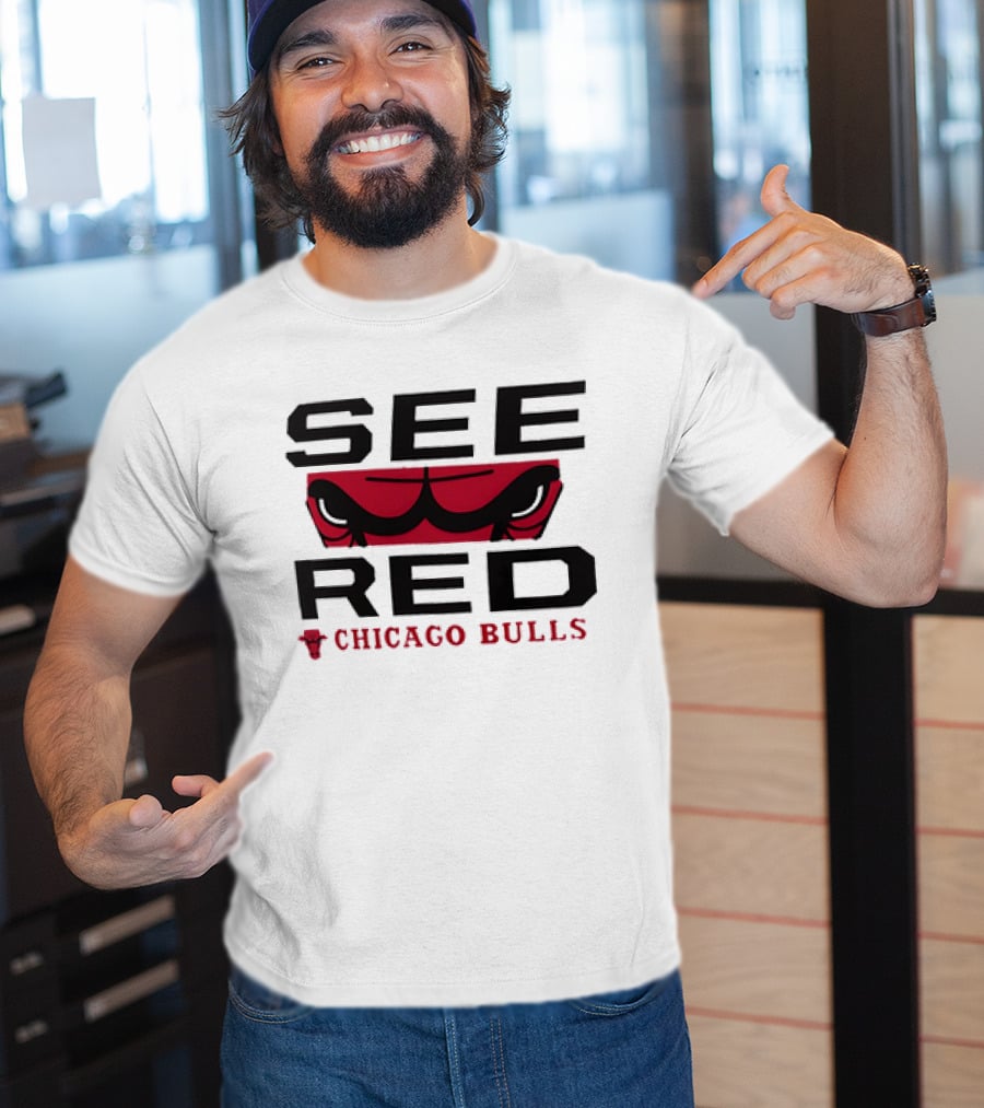 See Red Chicago Bulls T-Shirt