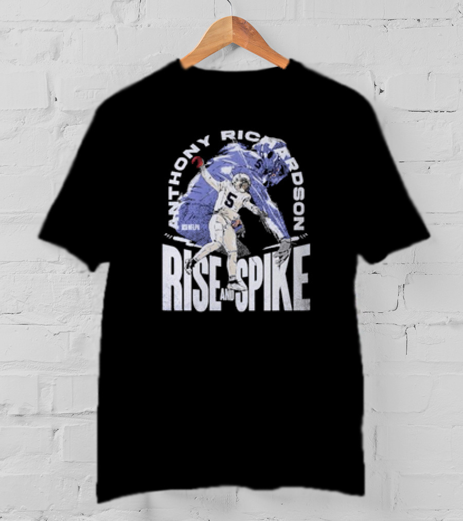Anthony Richardson Indianapolis Colts Rise And Spike Football Action T-Shirt