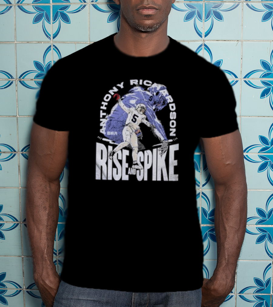 Anthony Richardson Indianapolis Colts Rise And Spike Football Action T-Shirt