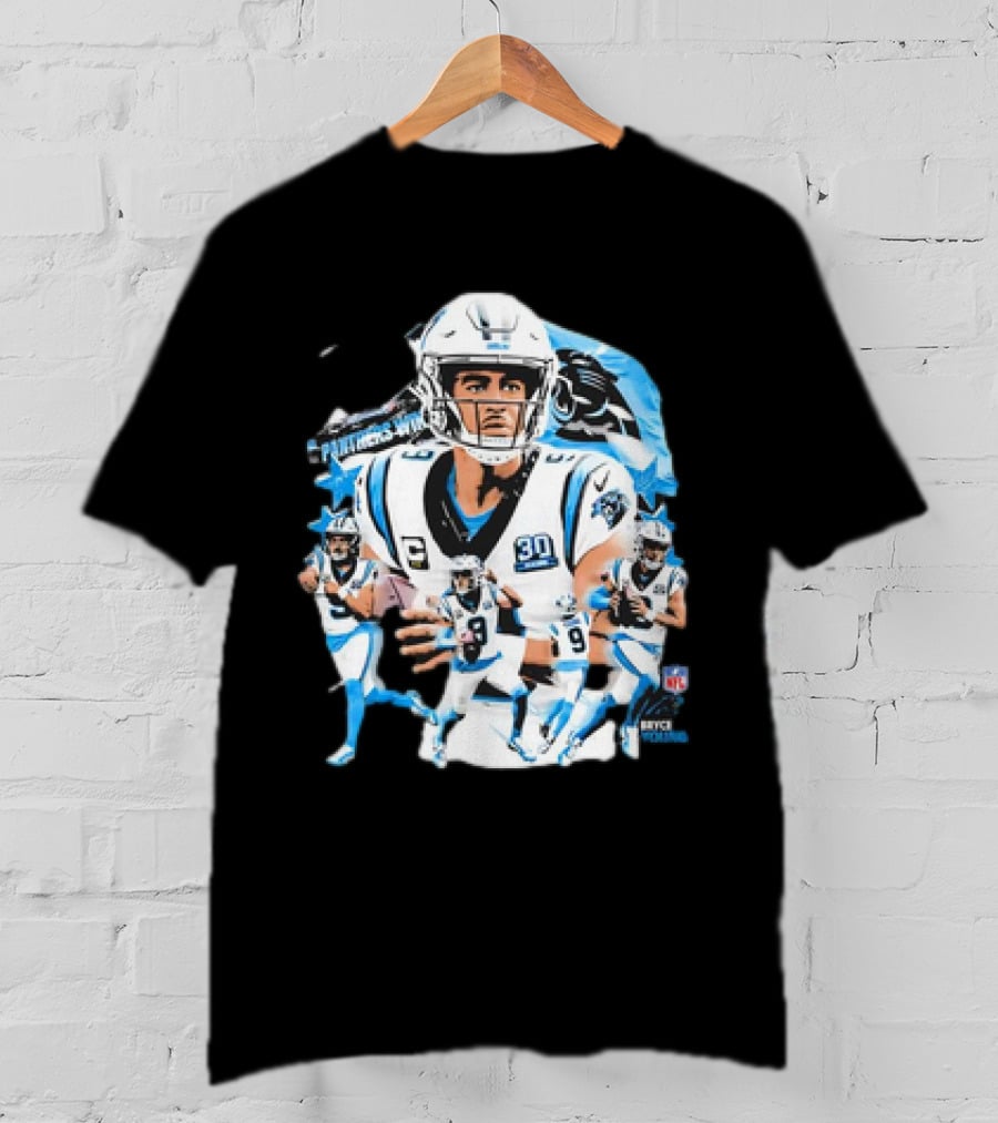 Bryce Young Carolina Panthers NFL Quarterback Action Series T-Shirt