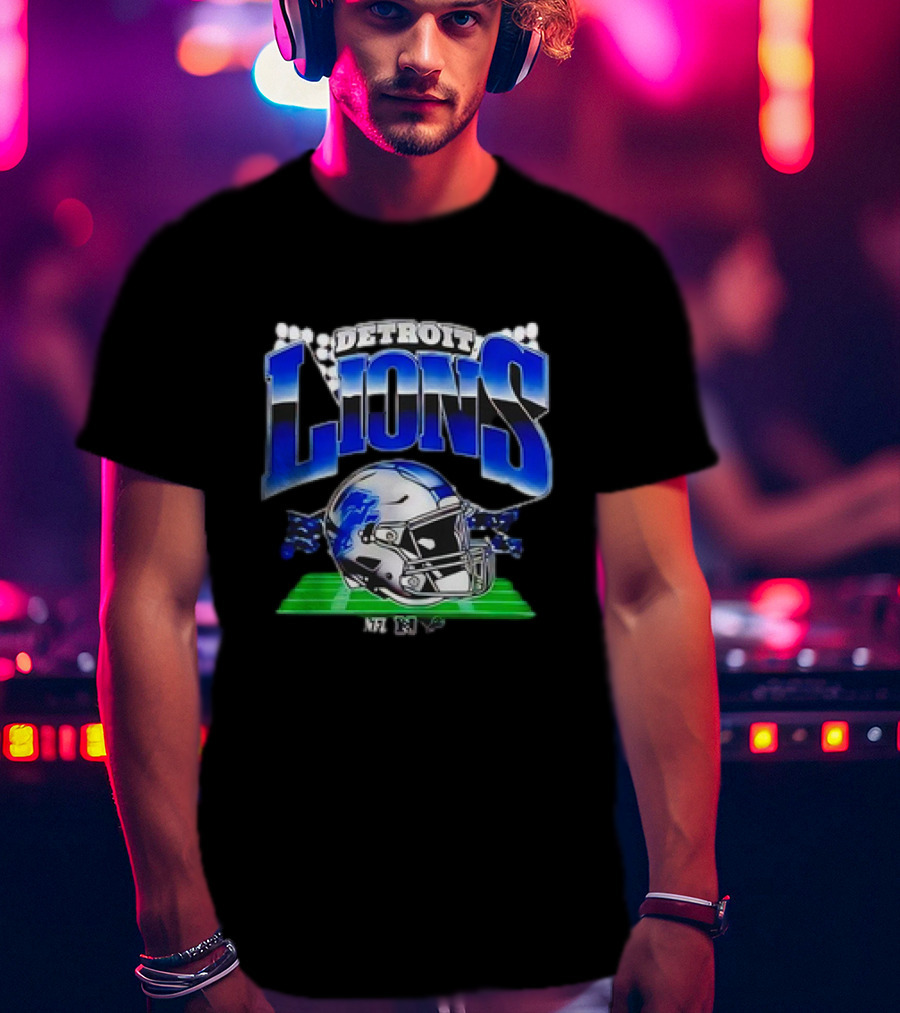 Detroit Lions NFL Football Helmet Stadium T-Shirt