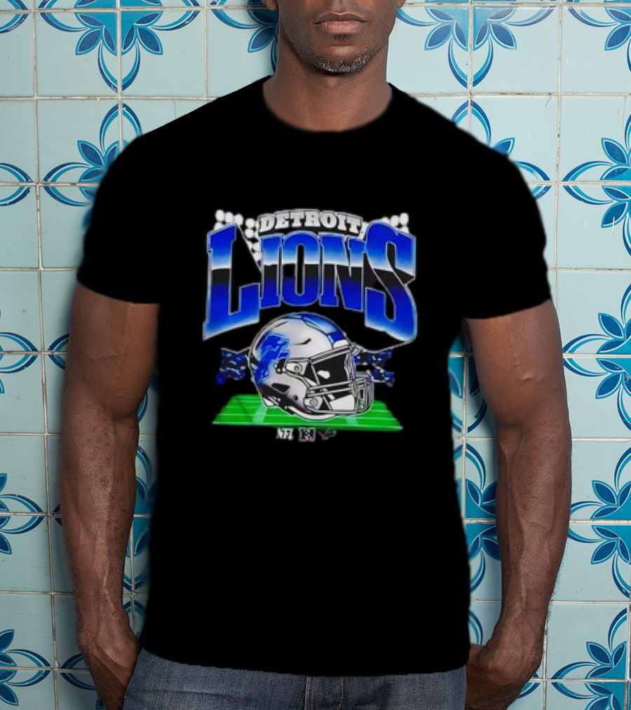Detroit Lions NFL Football Helmet Stadium T-Shirt
